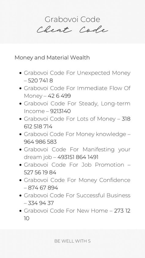 cash | money | affirmations | success | positiv evibes | motivation | 2024 money | online business Frequency For Money, Grabovoi Codes For Fertility, Magical Numbers For Money, Money Switch Codes, Grabovoi Code For Business Success, Grabavoi Codes For Money, Manifestation Codes For Money, What Are Grabovoi Codes, Switch Numbers For Money