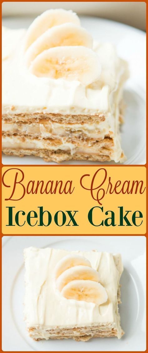 Ice Box Cake, Icebox Desserts, Icebox Cake Recipes, Diy Easy Recipes, Banana Cream Pie, Oreo Dessert, Sweet Basil, Icebox Cake, Ice Box