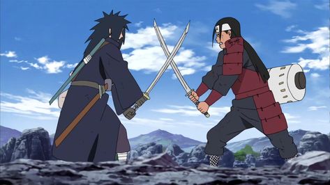 Naruto Gifs, Madara Vs Hashirama, Madara And Hashirama, Hashirama Senju, Madara Susanoo, Naruto Madara, Naruto Gif, Naruto Oc Characters, Uchiha Clan