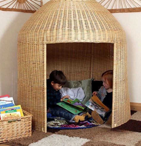 Indoor Wicker Hideout Role Play Areas, Play Corner, Montessori Playroom, Quiet Corner, Cosy Corner, Reading Corner, Kids Corner, Outdoor Wicker, Nursery Furniture