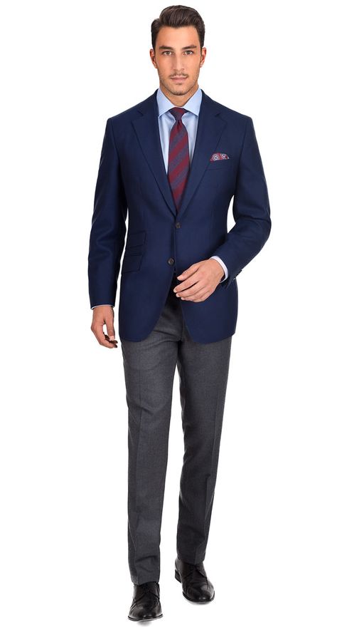 Mens Blue Sport Coat Outfit, Mens Blue Blazer Outfit, Blue Sport Coat Outfit, Big Man Suits, Blue Blazer Outfit Men, Custom Blazers, Navy Blazer Outfits, Sport Coat Outfit, Navy Blazer Men