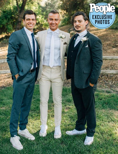 Joey Lawrence and Samantha Cope Are Married! See All the Photos from Their Intimate Nuptials Andrew Lawrence, Matthew Lawrence, Garden Chic Wedding, Joey Lawrence, Cream Suit, Temecula Wedding, Temecula California, Stud Muffin, Lifetime Movies