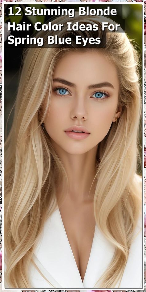 Looking to switch up your look this spring? Check out these 12 stunning blonde hair color ideas perfect for blue-eyed beauties. From icy platinum to honeyed highlights, find the perfect shade to complement your eye color and brighten up your overall look. Say hello to a fresh new style with these gorgeous blonde hair color ideas for spring blue eyes. Gorgeous Blonde Hair, Hair Color Ideas For Spring, Blue Eyes Pop, Blonde Hair Color Ideas, Spring Hair Color, Spring Hair, Blue Eyed, Spring Hairstyles, Hair Color Ideas