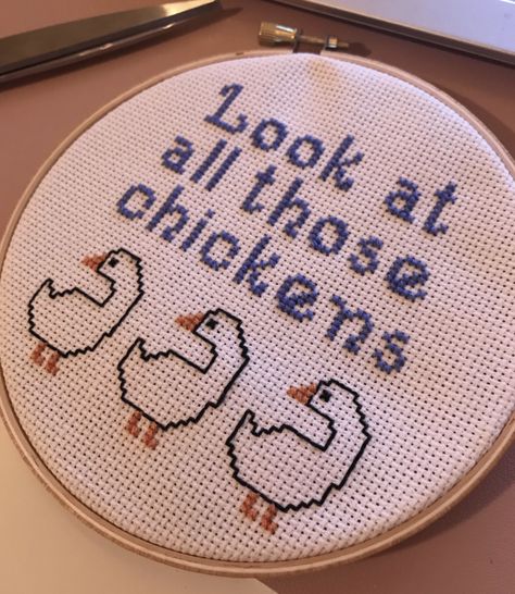 Vine Cross Stitch Pattern, Vine Cross Stitch, Meme Embroidery Designs, Cross Stitch Memes, Needlepoint Crafts, Chicken Cross Stitch, Everything Cross Stitch, Flower Hand Embroidery, Embroidery Design Pattern