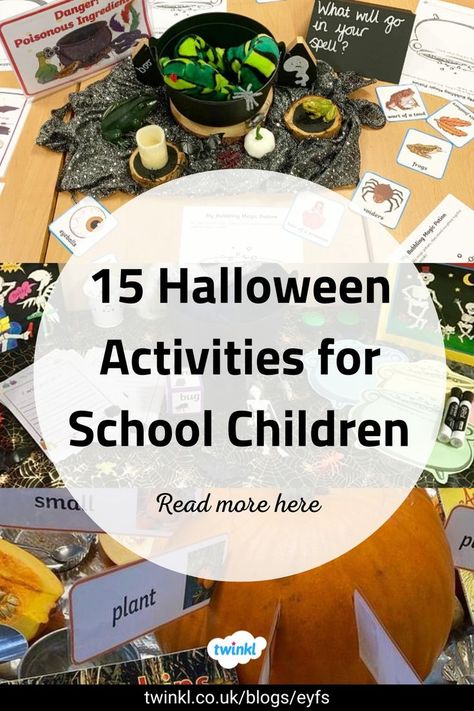 Find a wide selection of halloween activities and ideas for school age kids. Halloween activities for reception children. Halloween Activities For Babies, Halloween Tuff Tray, Halloween Activities For School, Halloween Sensory Play, Halloween Reception, Halloween Games Activities, Kids Halloween Activities, Halloween Color By Number, Halloween Activities For Toddlers