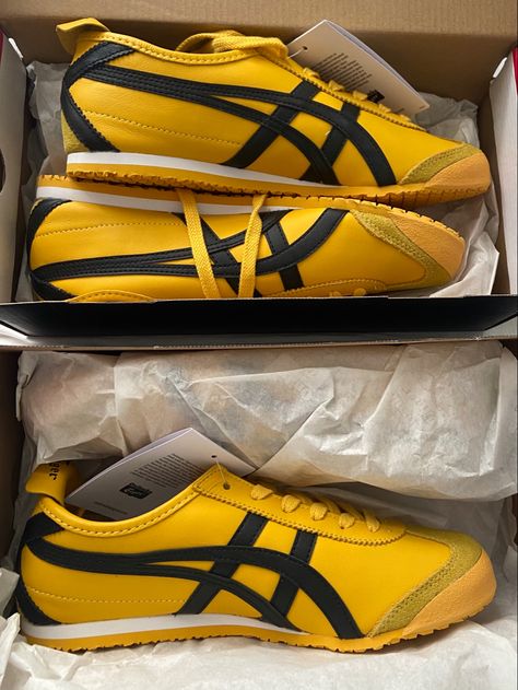 Onitsuka Tiger Women Outfit, Onitsuka Tiger Outfit, Onitsuka Tiger Women, Mustard Shoes, 90s Shoes, Tiger Shoes, Blue Suede Shoes, Cute Sneakers, Shoe Inspiration