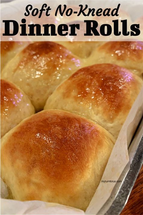 Need a perfect dinner roll recipe? No need to knead! This soft, no knead, dinner roll recipe is your ticket to fluffy, buttery, old-fashioned yeast rolls. Even better, they taste just as delicious the next day! Sprinkle on some love and watch as they turn golden brown in the oven. Now, who's ready to bake? #LoveToBake #SoftRolls #EasyYeastRolls #SoftNoKneadDinnerRolls #DinnerRollsRecipe #OldFashionedSoftButteryYeastRolls #myturnforus Quick Rolls Recipe, No Knead Dinner Rolls, Easy Yeast Rolls, Dinner Roll Recipe, Dinner Rolls Easy, Best Biscuit Recipe, Yeast Rolls Recipe, No Yeast Dinner Rolls, Sweet Dinner Rolls