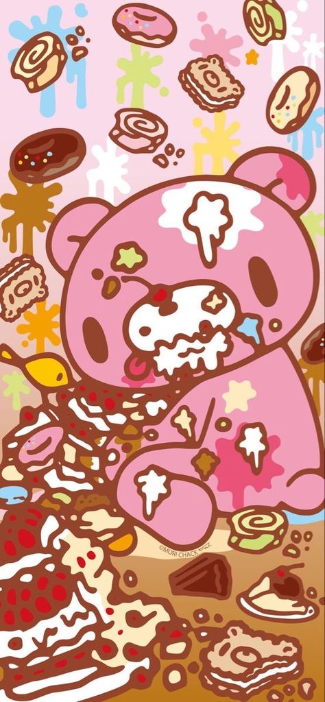 Gloomy Bear, Yami Kawaii, Sanrio Wallpaper, Bear Wallpaper, Cute Poster, Kawaii Wallpaper, Cute Backgrounds, Phone Themes, Funky Art