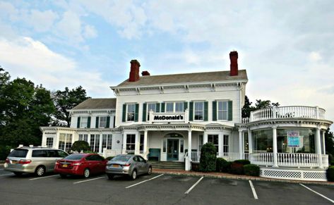 There's No Other McDonald's In The World Like This One In New York Hyde Park New York, Historic Farmhouse, Mcdonald's Restaurant, Tiny Village, Nassau County, American Travel, Grand Staircase, Hyde Park, Historic Home