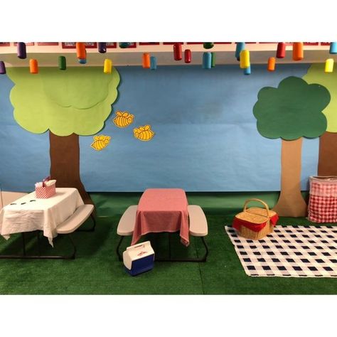 Picnic Classroom Decor, Brown Day Decoration Preschool, Picnic Classroom Theme, Picnic Bulletin Boards, Picnic Day, Picnic Summer, Picnic Theme, Vbs 2024, Holiday Break