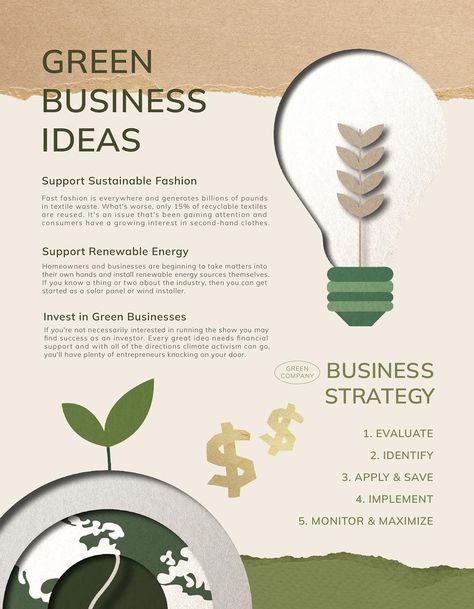 Green business flyer editable template, sustainable strategy vector | premium image by rawpixel.com / Wan Recycling Flyer Design, Sustainable Marketing Campaign, Recycling Business Ideas, Sustainability Design Poster, Sustainable Business Ideas, Sustainability Poster Design, Poster Sustainability, Sustainability Brochure, Sustainability Graphic Design