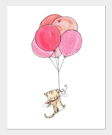 Colorful Balloons, Art Mignon, Art Et Illustration, Arte Animal, Baby Art, Art And Illustration, Matilda Jane, Childrens Illustrations, Childrens Art