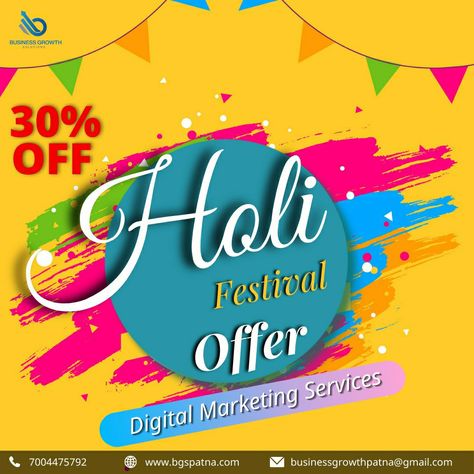 Avail our Holi special offer and get 30% off on our Digital Marketing Services. Offer valid for a limited time only! To know more, visit www.bgspatna.com WhatsApp 7004475792. #DigitalMarketing #DigitalMarketingServices Holi Special, Cereal Pops, Digital Marketing Services, Marketing Services, Special Offer, Limited Time, Digital Marketing, Marketing