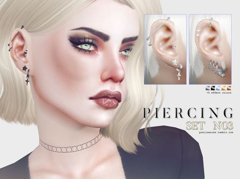 Piercings for male and female sims in 25 colors. (5 base colors, 5 effects).  Found in TSR Category 'Sims 4 Female Earrings' Sims 4 Cc Maxis Match Ear Piercings, Sims 4 Cc Persing, Sims 4 Ear Piercings, Sims 4 Cc Piercings Lip, Cc Sims 4 Piercing, Cc Accessories, Female Sims, Sims 4 Piercings, Cc Shopping