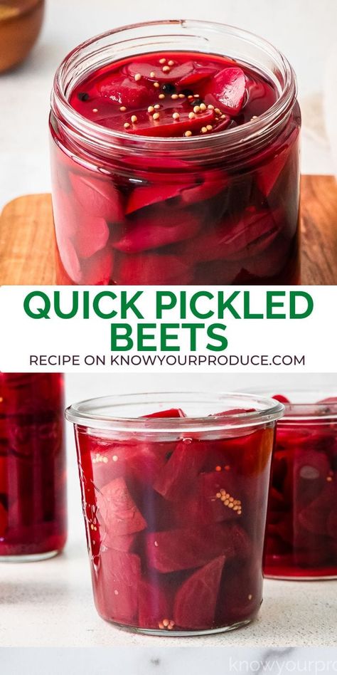 Best Pickled Beets Recipe, Canned Beets Recipe, Quick Pickled Beets, Refrigerator Pickled Beets, Canned Pickled Beets, Pickled Beets Recipe, Beets Recipe, Cooking Beets, Quick Pickled