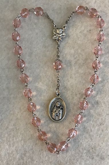 RosaryAndChaplets.Com: Saint Therese Chaplet Beautiful Rosaries, Chaplet Rosary, Saint Therese, Catholic Images, St Therese, The Prayer, Eye Pins, Nickel Silver, Pink Beads