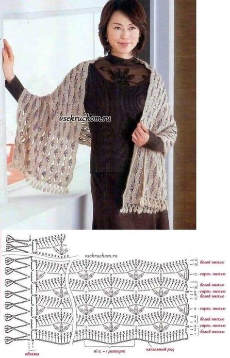 Crochet Hooded Scarf Pattern, Crochet Lace Scarf, Crochet Blouse Pattern, 100 Crochet Stitches, Crochet Shawl Diagram, Crochet Shawl Free, Crochet Hooded Scarf, Crochet Lace Collar, Crochet Stitches Chart