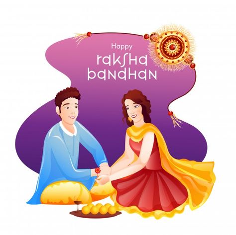 Beautiful young girl tying rakhi (wristb... | Premium Vector #Freepik #vector #background #poster #abstract #love Happy Raksha Bandhan Wishes, Raksha Bandhan Greetings, Brother And Sister Relationship, Raksha Bandhan Wishes, Rakhi Festival, Happy Rakhi, Happy Raksha Bandhan, Celebration Background, Festival Background