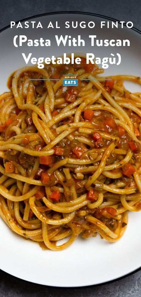 Vegetables are the star of the show in this meatless Tuscan "fake" ragù. #StarchMadness #Pasta #Italian #Vegetarian #EasyRecipes #SeriousEats Vegetable Ragu, Ragu Recipe, Pasta Noodle Recipe, Italian Pasta Recipes, Drying Pasta, Pasta Shapes, Vegan Pasta, Serious Eats, Cooking Ideas