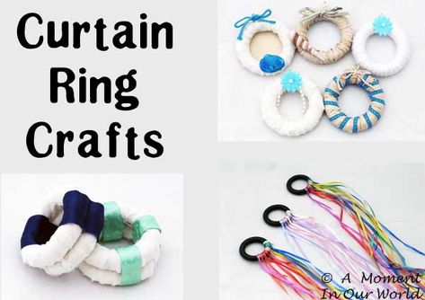 Curtain Ring Crafts, Curtain Rings Crafts, Wooden Curtain Rings, Wooden Rings Craft, Wooden Curtain, Napkin Rings Diy, Curtain Ring, Shower Rings, Tropical Jewelry