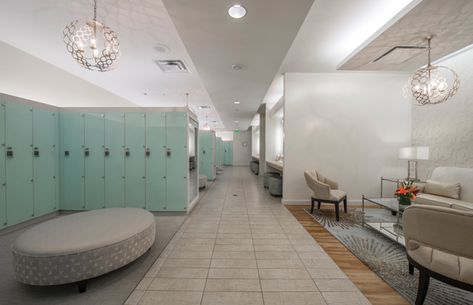 Regardless of all the great staff members, equipment and classes you put in place to attract members, you could be losing the member experience battle in a place you never expected: your locker rooms. Gym Showers, Locker Designs, Gym Lockers, Shower Columns, School Lockers, Room Tiles, Changing Room, Health Club, Room Planning