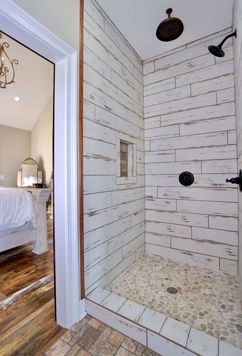 Rustic Bathroom Shower, Cove House, Farmhouse Shower, Tile Remodel, Bathroom Shower Tile, Shower Remodel, Rustic Bathroom, Tile Shower, Shower Stall