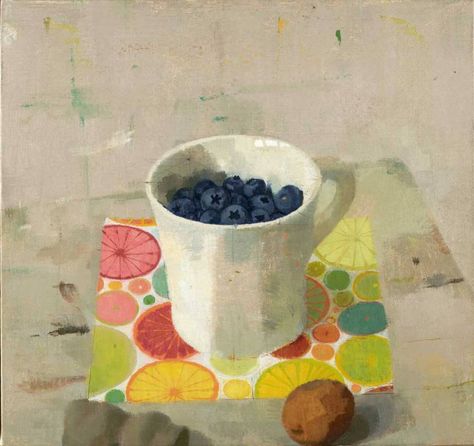 Food Art Painting, Still Life Artists, Dried Lemon, White Cups, Painting Still Life, Still Life Art, Still Life Painting, Blueberries, Figure Painting