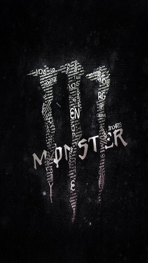 Black and white monster energy Black And White Monster, White Monster, Monster Energy, Wallpapers, Energy, Black And White, Wall, White, Black