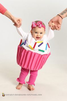 Coolest Cake and cake-and-cupcake Homemade Costumes. You'll also find thousands of cool homemade Halloween costume ideas to inspire your next costume project Cupcake Costume Diy, Baby Cupcake Costume, Cupcake Homemade, Coolest Costumes, Cupcake Halloween Costumes, Cake Costume, Cupcake Costume, Candy Costumes