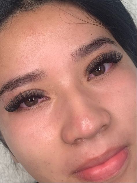 Short Full Volume Lash Extensions, Volume Lash Extensions Styles, Short Lash Extensions, Volume Cat Eye Lash Extensions, Volume Cat Eye, 3d Lash Extensions, Lash Ideas, Natural Fake Eyelashes, Lash Extentions