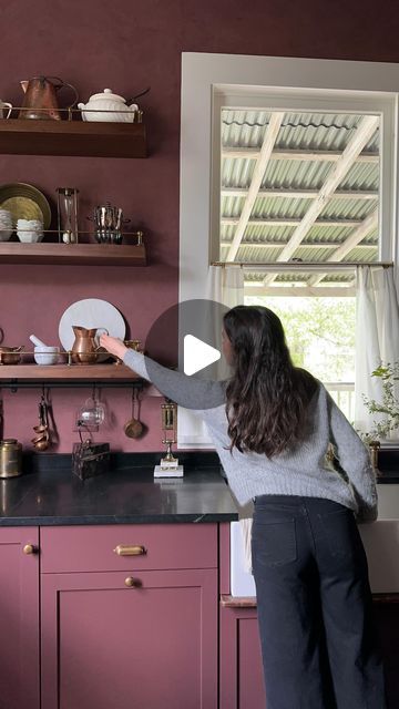 Renee Bruner | solo diy home renovation 💪🏼 on Instagram: "Roman clay is definitely a “trust the process” kind of project, but now I’m hooked! 

Except someone please stop me because now I’m walking through all of my rooms thinking, “Hmm what else can I coat in Roman clay or lime wash?” 🙈

#walltreatment #interiordesign #kitchendesign" Roman Clay Kitchen, Roman Clay Walls, Roman Clay, Lime Wash, Earthy Home Decor, Earthy Home, Apartment Goals, Clay Houses, Clay Wall