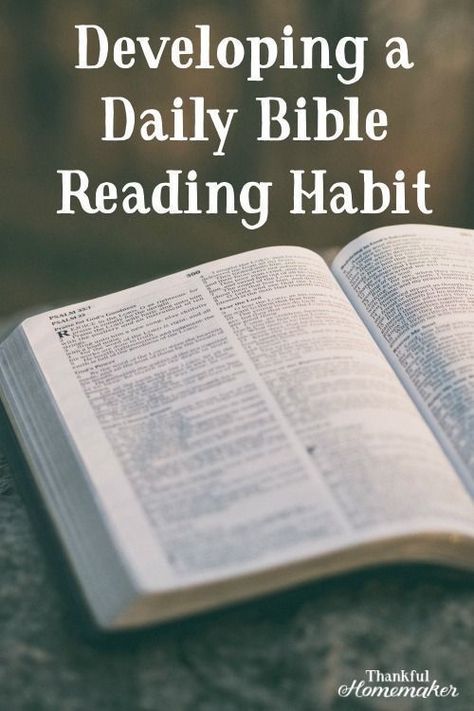 We're getting ready to turn the calendar and on most of our lists or resolutions is to start a daily Bible reading habit. This is a good thing. What better discipline to develop as a believer than to desire to sit at the feet of Jesus daily and hear from Him through His Word and for us to speak to Him through prayer. #biblereadingplan #biblereading #yearlybiblereading #bible #habit #devotions #readinghabit #thankfulhomemaker Daily Bible Reading Plan, Monday Inspirational Quotes, Inductive Bible Study, Christian Homemaking, Reading The Bible, Bible College, Bible Study Help, Bible Study Methods, Bible Study Tips