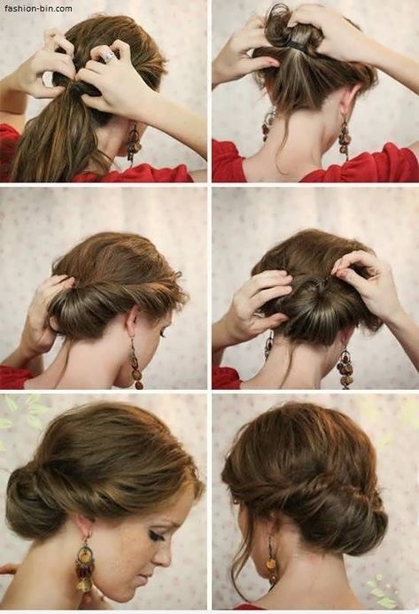 Sanggul Modern, Step By Step Hairstyles, Bohemian Hairstyles, Pinterest Hair, Penteado Cabelo Curto, Different Hairstyles, Elegant Hairstyles, Messy Bun, Trendy Hairstyles