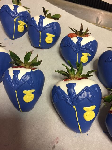 FFA jacket decorated chocolate strawberries. Custom chocolate dipped strawberries for FFA banquet. Ffa Themed Graduation Party, Ffa Goodie Bags, Ffa Dessert Ideas, Fun Ffa Activities, Ffa Teacher Gifts, Ffa Recruitment Ideas, Ffa Auction Ideas, Ffa Cake Ideas, Ffa Centerpieces Banquet Ideas