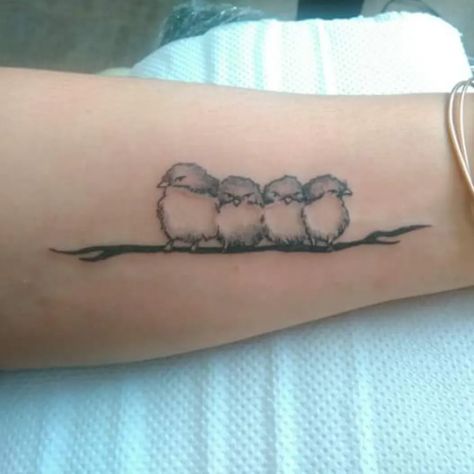 Tattoo uploaded by Mariano Doglioli | Pajaritos. Little birds. Black and grey | 667169 | Tattoodo Birds On A Wire Tattoo, Group Tattoos, Wire Tattoo, Little Bird Tattoos, Bird Tattoos For Women, Tiny Wrist Tattoos, Small Bird Tattoo, Hidden Tattoos, Birds On A Wire