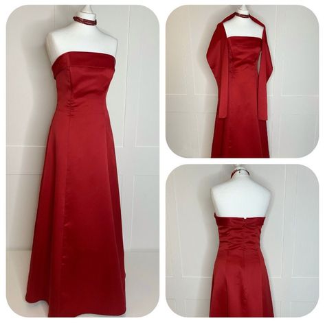 1999 Prom Dresses, 1993 Prom Dresses, 1990s Prom Dress, 80s Red Prom Dress, Vintage Prom Dresses 90s Red, 80s Red Gown, Vintage Prom Dress, Vintage Dresses For Sale, Medieval Things