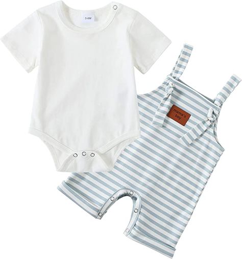 Amazon.com: nilikastta Newborn Baby Boy Clothes Outfit Set,0-18 Months Summer Short Sleeve Romper Bodysuit Overall Infant Boys Clothing (Blue,3-6 Months): Clothing, Shoes & Jewelry Baby Boy Summer Outfits 6 Months, Newborn Baby Boy Clothes Summer, Infant Boy Clothes, Woman Costumes, Newborn Baby Boy Clothes, Old Baby Clothes, Children's Clothing Brand, Baby Boy Summer