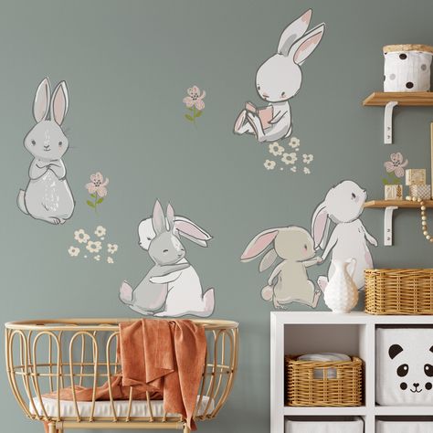 Excited to share the latest addition to my #etsy shop: Easter Bunnies, Bunny Rabbits Wall Decals, Set Bunnies decal, Nursery Decor, Nursery Art, Easter decor, Easter decorations, Spring decor Bunny Mural Nursery, Bunny Gender Neutral Nursery, Bunny Wall Decals, Spring Themed Nursery, Nursery Room Wall Art, Baby Girl Bunny Nursery, Nursery Bunny Theme, Bunny Themed Bedroom, Bunny Themed Room