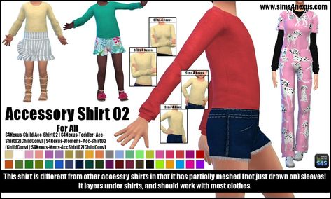 Sims 4 Undershirt, Sims 4 Family, Sims 4 Cc Kids Clothing, Sims 4 Studio, Sims 4 Children, Toddler Accessories, Sims 4 Cc Finds, Mommy Life, 4 Kids