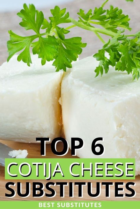 Substitute For Cheese, Cojita Cheese Recipe, Cotija Cheese Recipes, Cheese Its, Cheese Substitute, Type Of Cheese, Fresco Cheese, Cheese Alternative, Cheese Alternatives