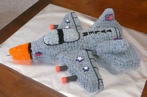 Fighter Plane Cake, Jet Plane Cake, Jet Birthday Cake, Jet Birthday Party, Fighter Jet Cake, Jet Cake, Planes Birthday Cake, Cake Animals, Airplane Birthday Cakes