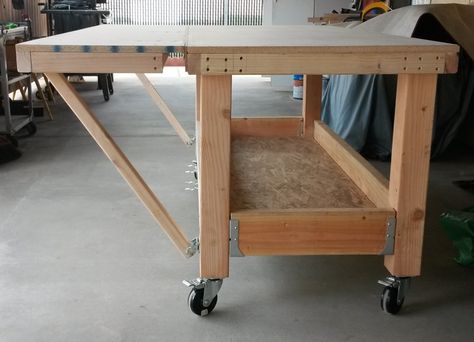 Work Bench - RYOBI Nation Projects Diy Bank, Diy Birdhouse, Produce Storage, Remove Paint, Furniture Woodworking, Woodworking Bench Plans, Farmhouse Entryway, Diy Workbench, Bench Ideas