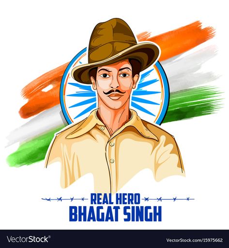 Bhagat Singh Independence Day, Freedom Fighter Bhagat Singh, India Background, Freedom Fighters Of India, Che Guevara Art, Indian Photos, Independence Day Drawing, Indian Freedom Fighters, Happy Independence Day Images