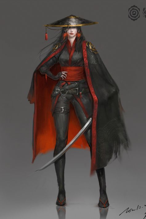 Female Samari, Anime Samurai Woman, Japanese Warrior Woman, Female Japanese Warrior, Female Samurai Character Art, Samurai Woman, Female Swordsman, Samurai Clothing, Samurai Girl