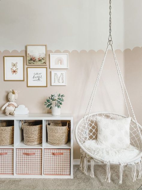 Pink And Green Toddler Girl Room, Girls Room Small Space, Kid Bedroom Ideas Girl, Farmhouse Girls Bedroom, Toddler Girl Playroom, Big Girl Room Ideas, Toddler Girls Bedroom Ideas, Toddler Room Girl