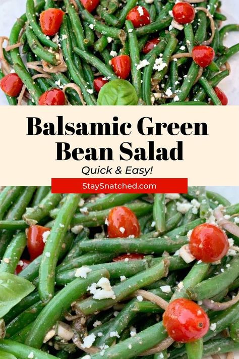 Cold Green Bean Recipes, Green Bean Salad Cold, String Bean Recipes, Balsamic Green Beans, Fresh Green Bean Recipes, Green Bean Salad Recipes, Green Bean Salad, Homemade Italian Dressing, String Beans