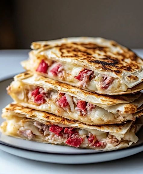 Reuben Quesadillas Recipe - elianarecipes.com Reuben Quesadilla, Drop Dumplings Recipe, Easy Drop Dumplings, Classic Reuben Sandwich, Reuben Sandwich Classic, Drop Dumplings, Marry Me Chicken Recipe, Marry Me Chicken, Best Homemade Pizza