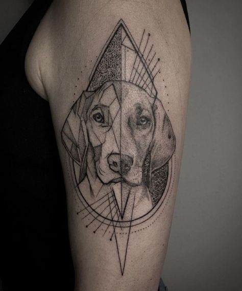 17 Gorgeous Vizsla Tattoos - Page 6 of 6 - PetTime Vizsla Tattoo, Animal Magazines, Dog Tattoo Ideas, Vizsla Dog, Dog Line Art, Vizsla Dogs, Triangle Tattoos, Dog Line, Cool Dog