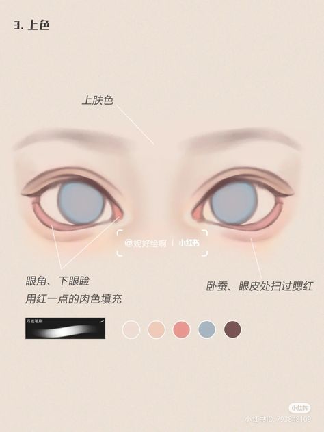 Rendering Skin Digital Art, Jelly Artstyle Traditional, How To Draw Manwha Style, How To Color Face, How To Color Eyes Digital Ibis Paint, Eye Drawing Tutorials Digital, Coloring Styles Digital Art, Eye Ibis Paint, Eye Art Styles