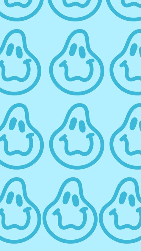 droopy // liquid // trendy // aesthetic // blue Trendy Aesthetic, Aesthetic Blue, Smiley Face, Smiley, Phone Wallpaper, Wallpapers, Blue